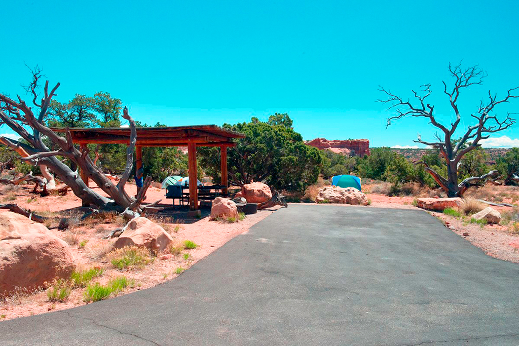 A campsite at Willow Flat Campground, Island in the Sky District, Canyonlands National Park / NPS file A campsite at Willow Flat Campground, Island in the Sky District, Canyonlands National Park / NPS file