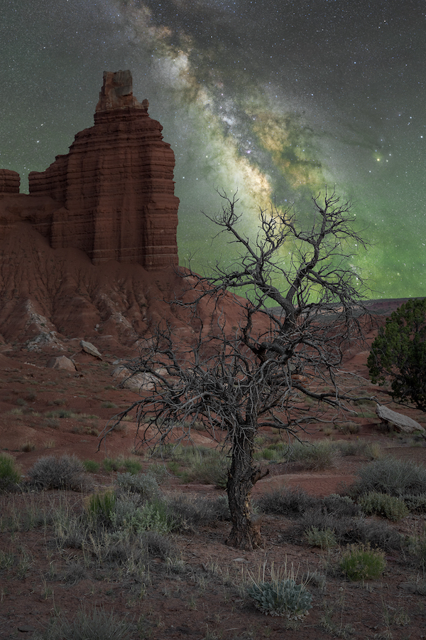 Chimney Rock and the Milky Way at Capitol Reef National Park/NPS, Phil Sisto Chimney Rock and the Milky Way at Capitol Reef National Park/NPS, Phil Sisto