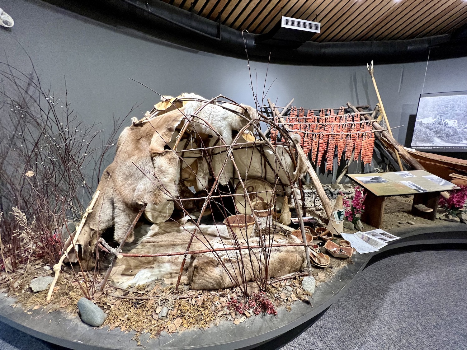 At the Dänojà Zho Cultural Centre, you can learn about how the Tr'ondëk Hwëch'in used to live, and how they live now. At the Dänojà Zho Cultural Centre, you can learn about how the Tr'ondëk Hwëch'in used to live, and how they live now.