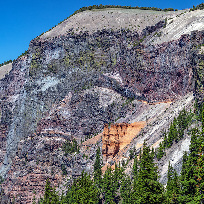The "battlements" of Pumice Castle, Crater Lake National Park / Rebecca Latson The "battlements" of Pumice Castle, Crater Lake National Park / Rebecca Latson