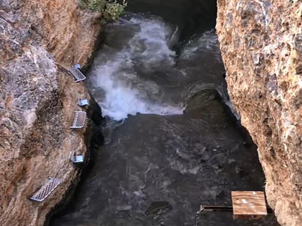 A screen shot of video of waves in Devils Hole/NPS, Ambre Chaudoin A screen shot of video of waves in Devils Hole/NPS, Ambre Chaudoin