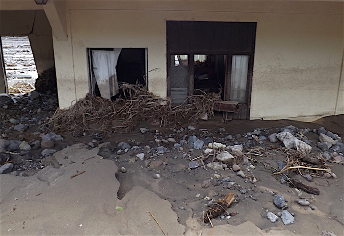 Flood debris at Scotty's Castle from October 2015 storm/NPS