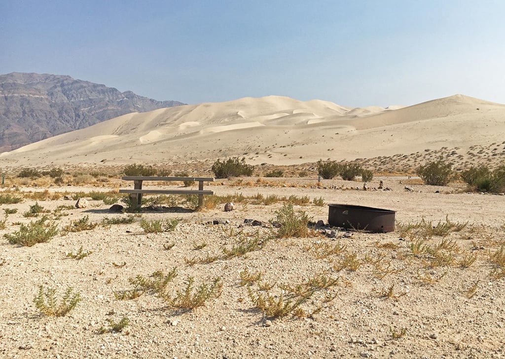 Eureka Dunes campsite, Death Valley National Park / NPS file Eureka Dunes campsite, Death Valley National Park / NPS file