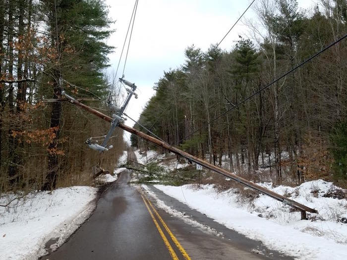 Winter Storm Riley downed trees and power lines at Delaware Water Gap NRA/NPS