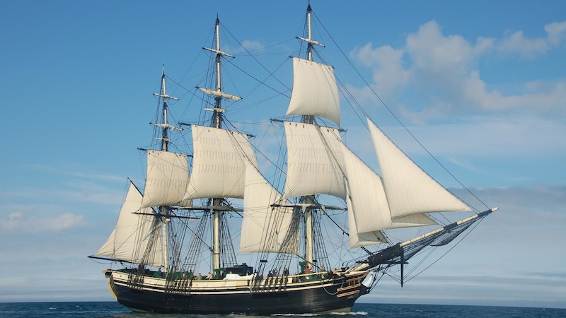 FRIENDSHIP OF SALEM sailing through open water / NPS