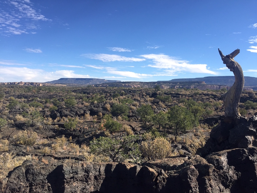 Broken lava dominates the Acoma-Zuni Trail at El Malpais NM/Barbara Jensen Broken lava dominates the Acoma-Zuni Trail at El Malpais NM/Barbara Jensen