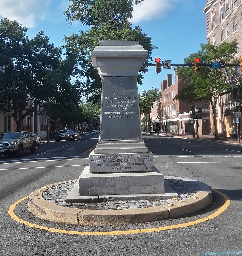 Confederate statue pedestal, Alexandria VA