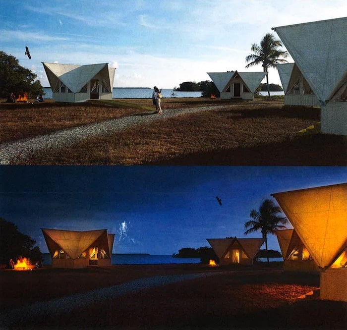 Conceptual drawings of Eco-Tents for Everglades National Park/U of Miami