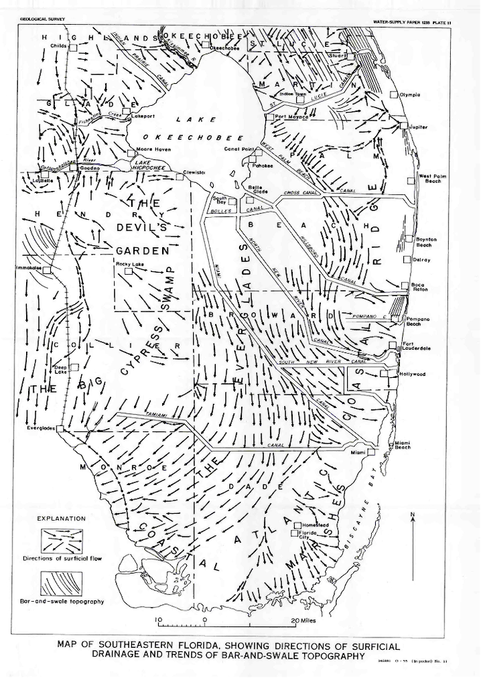 First Everglades flow map created by Dr. Garald G. Parker First Everglades flow map created by Dr. Garald G. Parker