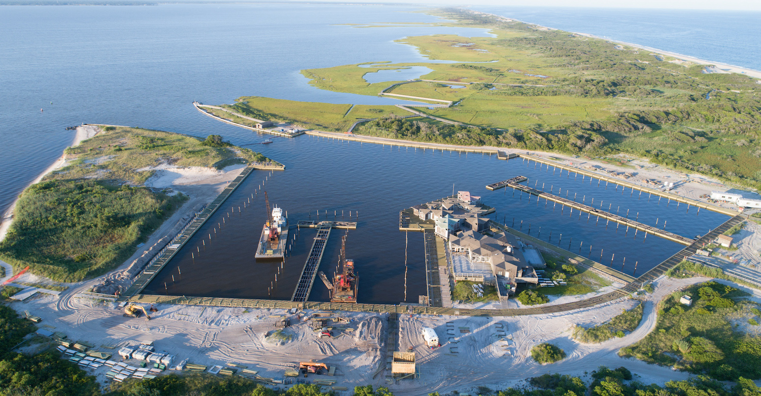 Sea-level rise could inundate the Watch Hill Marina despite work in 2017 to address substructure vulnerabilities and ensure the marina is resilient to future storms/NPS file Sea-level rise could inundate the Watch Hill Marina despite work in 2017 to address substructure vulnerabilities and ensure the marina is resilient to future storms/NPS file