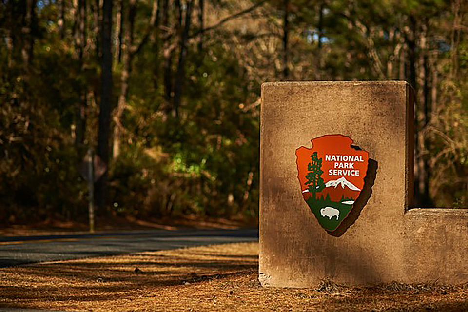 The National Park Service Arrowhead that was stolen from entrance to Fort Raleigh National Historic Site on March 13, 2023 / NPS - Kurt Moses The National Park Service Arrowhead that was stolen from entrance to Fort Raleigh National Historic Site on March 13, 2023 / NPS - Kurt Moses
