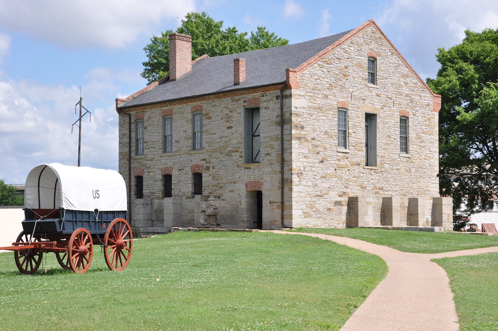 Restoration work is underway on the Commissary at Fort Smith National Historic Site/NPS file Restoration work is underway on the Commissary at Fort Smith National Historic Site/NPS file