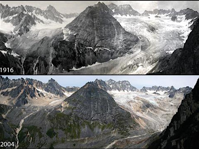 Glacial retreat at Glacier National Park/NPS Glacial retreat at Glacier National Park/NPS