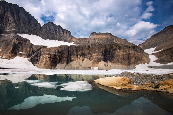 Upper Grinnell Glacier in Glacier National Park Upper Grinnell Glacier in Glacier National Park