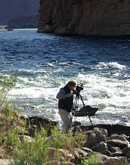 Traveler Special Projects Editor Patrick Cone filming during a recent trip to Grand Canyon National Park/Kurt Repanshek Traveler Special Projects Editor Patrick Cone filming during a recent trip to Grand Canyon National Park/Kurt Repanshek