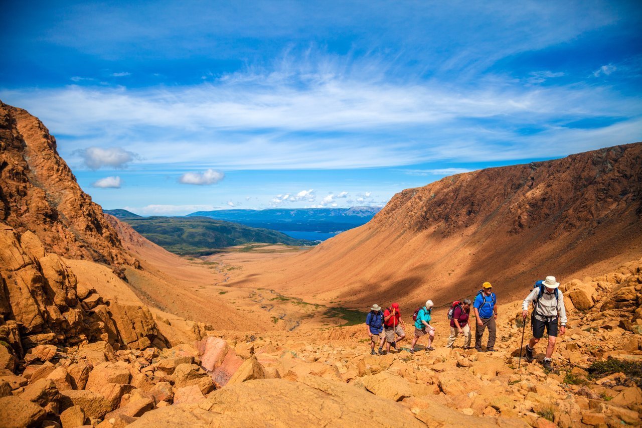 Hikers gravitate to the Tablelands in Gros Morne National Park. Hikers gravitate to the Tablelands in Gros Morne National Park.