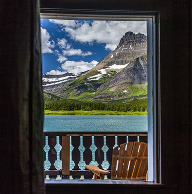 Window On Swiftcurrent Scenery