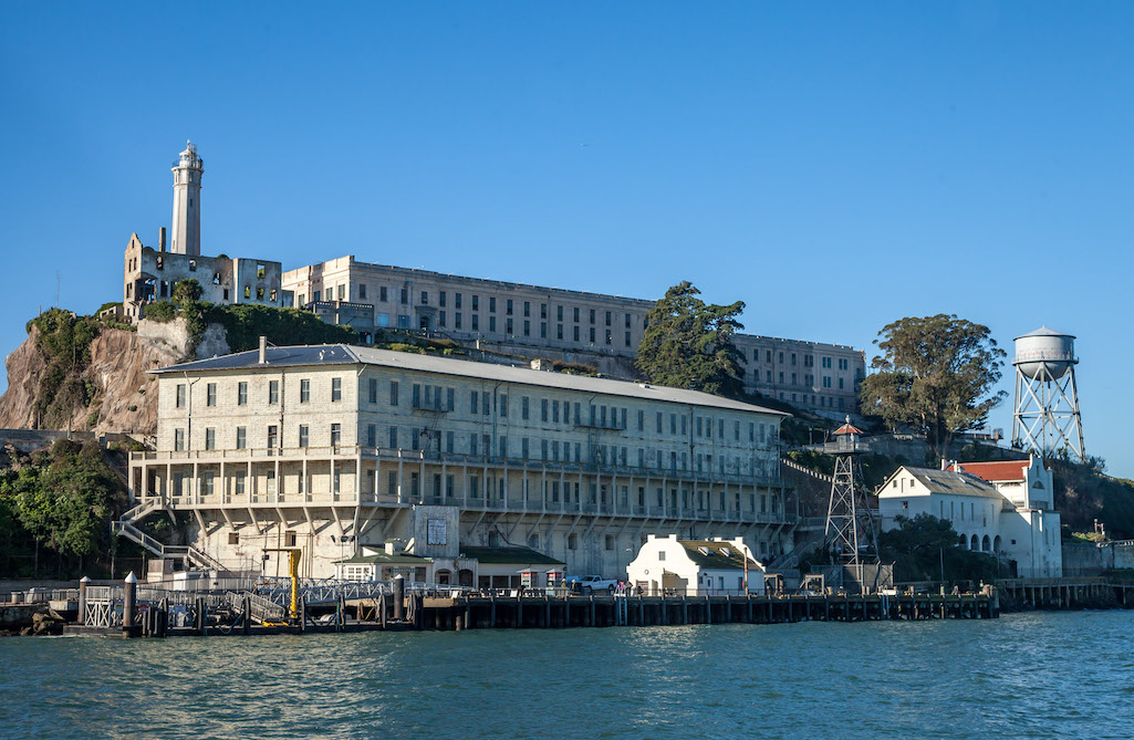 The dock is the first part of the island visible to visitors taking the ferry from San Francisco/NPS, Will Elder