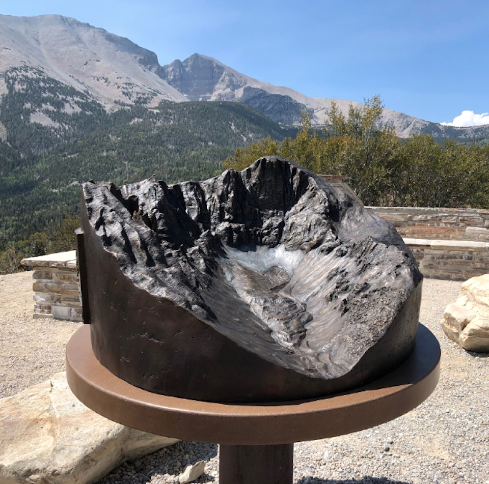 A bronze sculpture created last year depicts the Wheeler Peak cirque at Great Basin National Park/NPS file A bronze sculpture created last year depicts the Wheeler Peak cirque at Great Basin National Park/NPS file