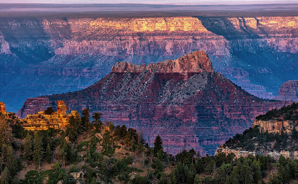 Canyon colors in the early morning, Grand Canyon National Park / Rebecca Latson