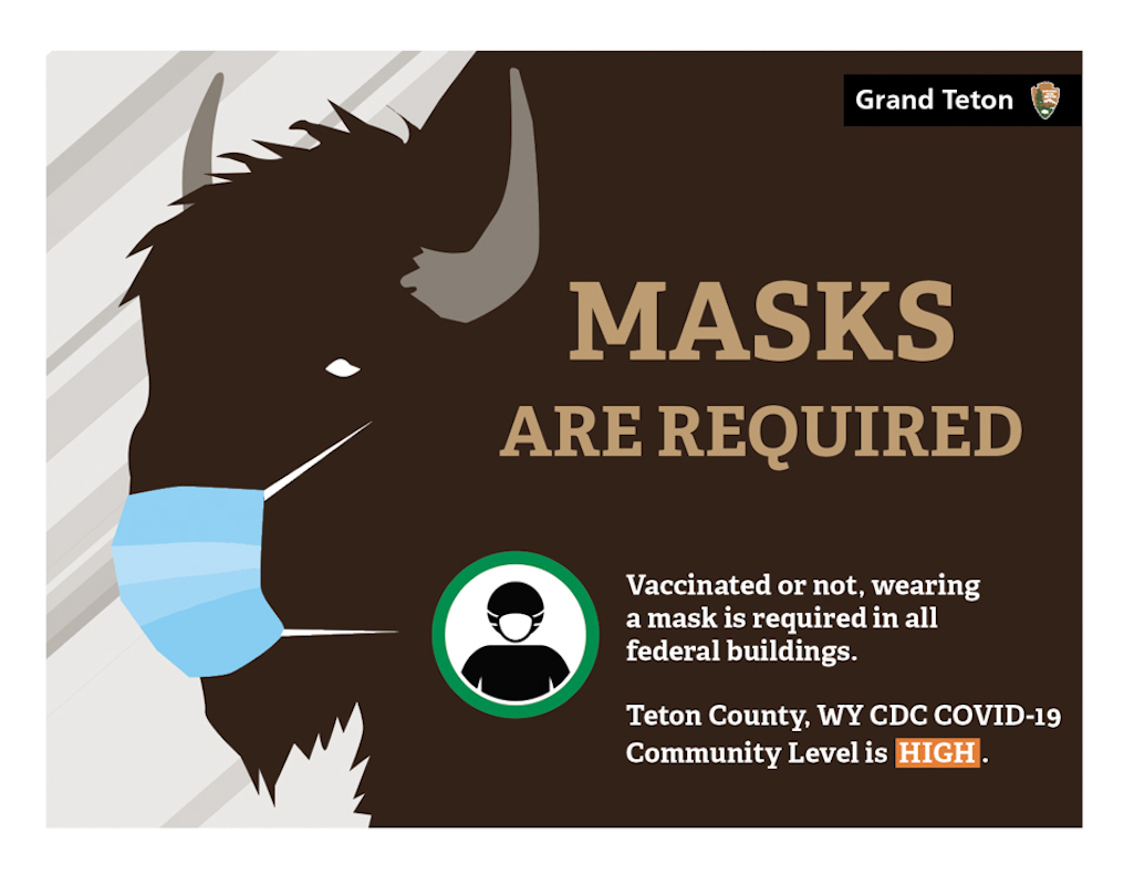 Face masks are again being required in buildings in Grand Teton National Park/NPS Face masks are again being required in buildings in Grand Teton National Park/NPS