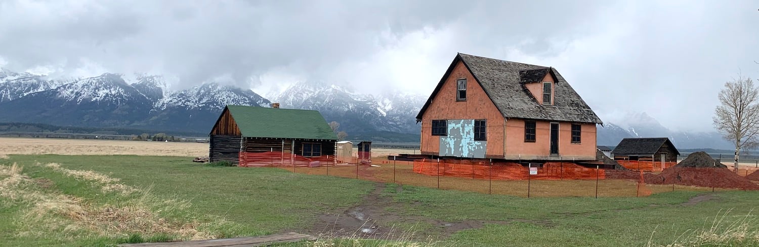 Restoration of the Pink House is just part of the rehabilitation underway along Mormon Row in Grand Teton National Park/Grand Teton National Park Foundation