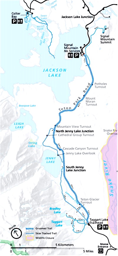 Cross-country ski map of Grand Teton National Park/NPS Cross-country ski map of Grand Teton National Park/NPS