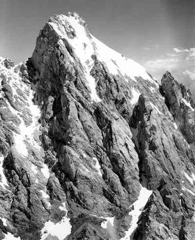 Stettner Couloir on the Grand Teton, Grand Teton National Park/NPS Leigh Ortenburger Stettner Couloir, Grand Teton National Park/Leigh N. Ortenburger via NPS