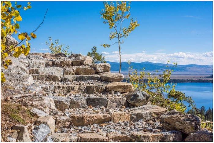 Stone trail steps in Grand Teton National Park/GTNPF Stone trail steps in Grand Teton National Park/GTNPF