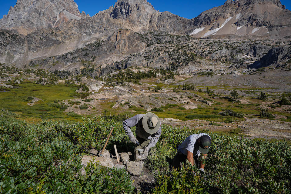 Hand tools for stone work were vital for some repairs along the trail/NPS