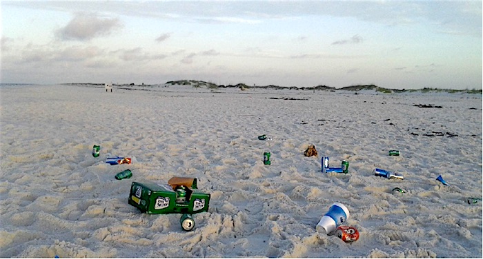 Perdido Key at Gulf Islands National Seashore is being trashed by walk-in and bike-in campers/NPS