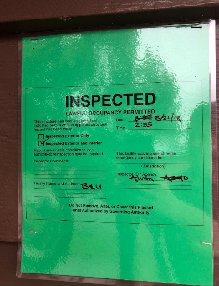 Safe occupancy notice at Hawai'i Volcanoes National Park