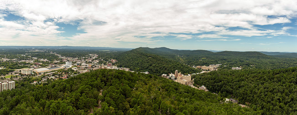 A view from Hot Springs Mountain Tower, Hot Springs National Park / NPS-Mitch Smith A view from Hot Springs Mountain Tower, Hot Springs National Park / NPS-Mitch Smith