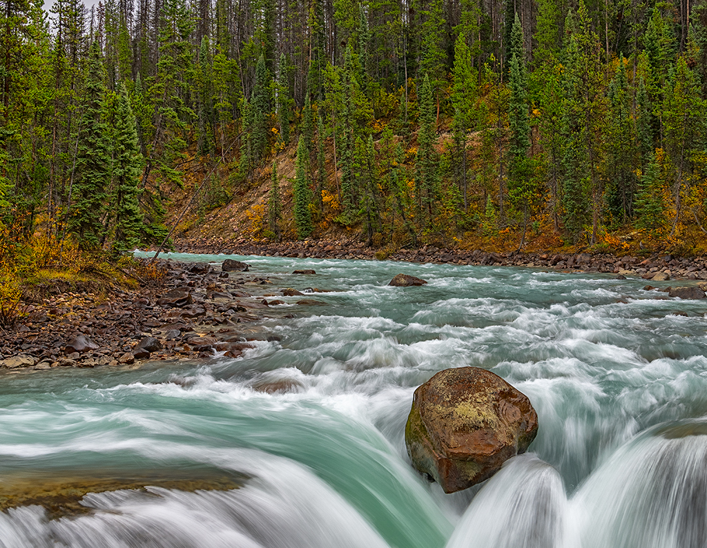 A different perspective of Sunwapta Falls, Jasper National Park / Rebecca Latson A different perspective of Sunwapta Falls, Jasper National Park / Rebecca Latson
