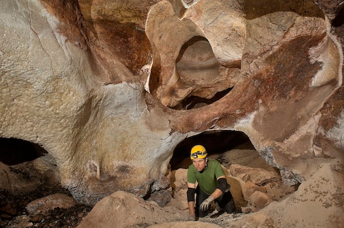 New passages in the two caves are sought, explains Jewel Cave’s Mike Wiles, because “you can’t take care of things you don’t know.”/ ©Dave Bunnell, Under Earth Images