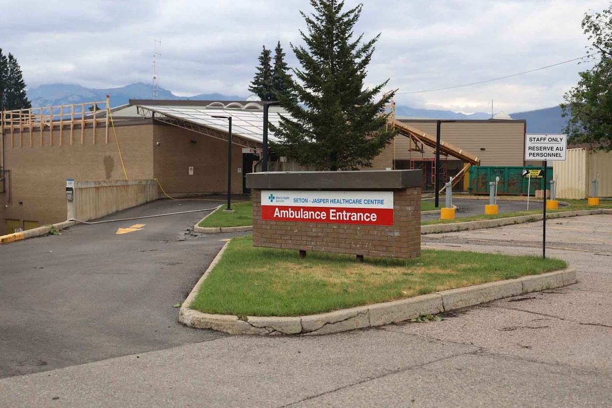 The Seton-Jasper Healthcare Centre was protected from the wildfire. The Seton-Jasper Healthcare Centre was protected from the wildfire.