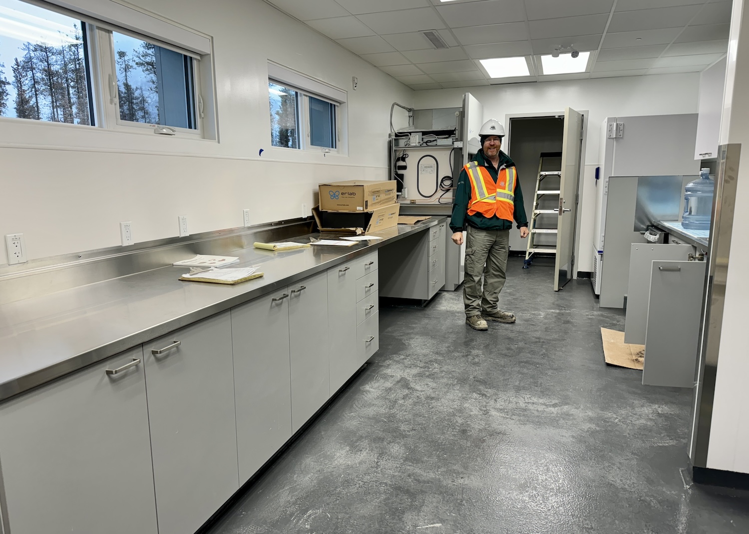 Scott Taylor shows off the lab in the administration building of the Caribou Conservation Breeding Centre. Scott Taylor shows off the lab in the administration building of the Caribou Conservation Breeding Centre.