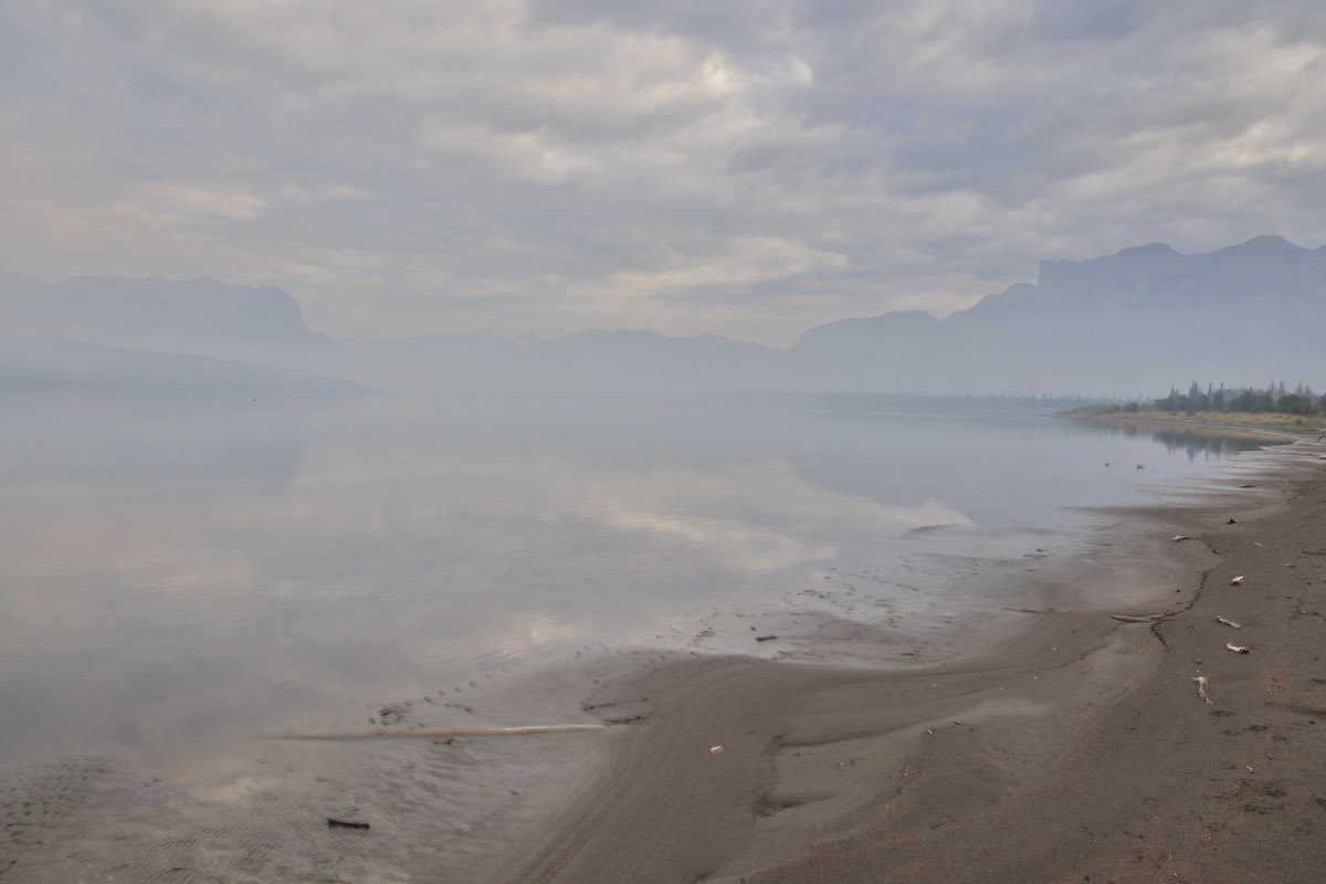 Smoke blankets Jasper National Park in Alberta. Smoke blankets Jasper National Park in Alberta.