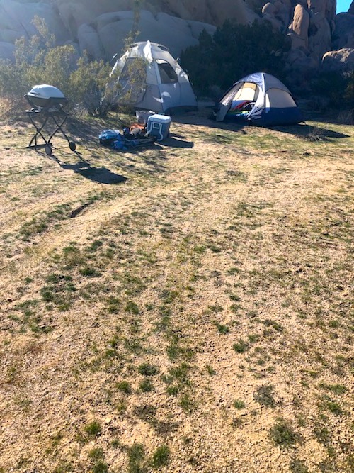 Illegal campsite in Joshua Tree National Park/NPS
