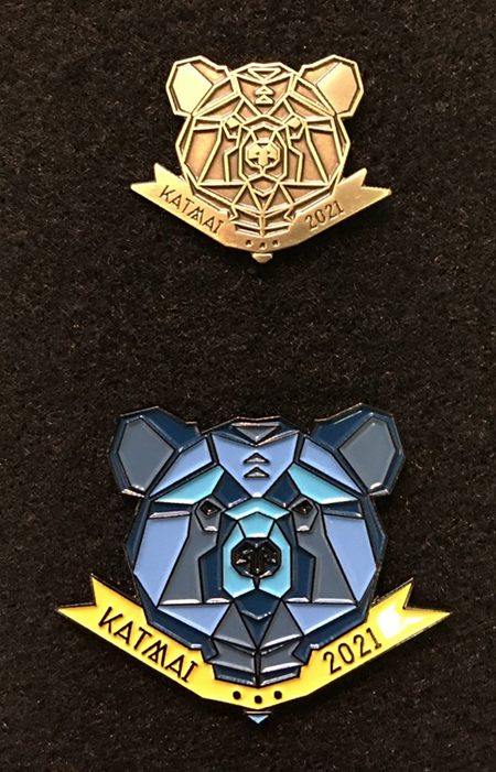 The winning design for Katmai National Park's "bear school" bear pin / National Park Service