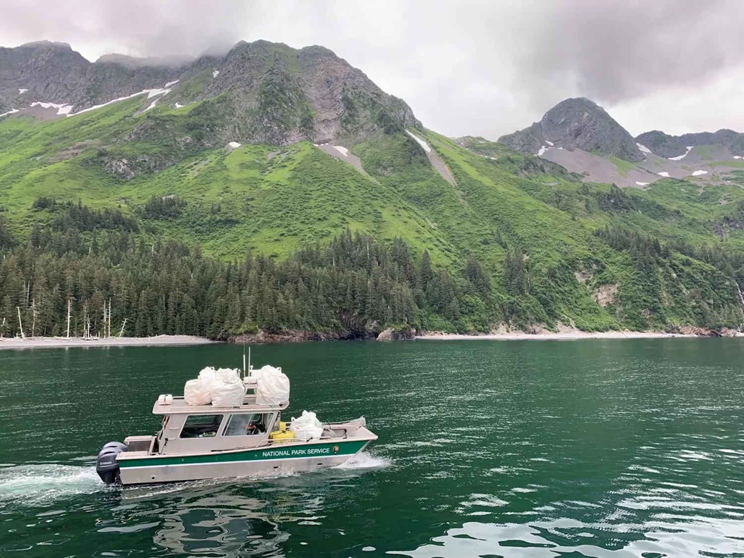 Plastics and other marine garbage is a problem across National Park System units, including Kenai Fjords National Park, where they collect the coastal trash and haul it by boat to Seward for disposal/NPS file