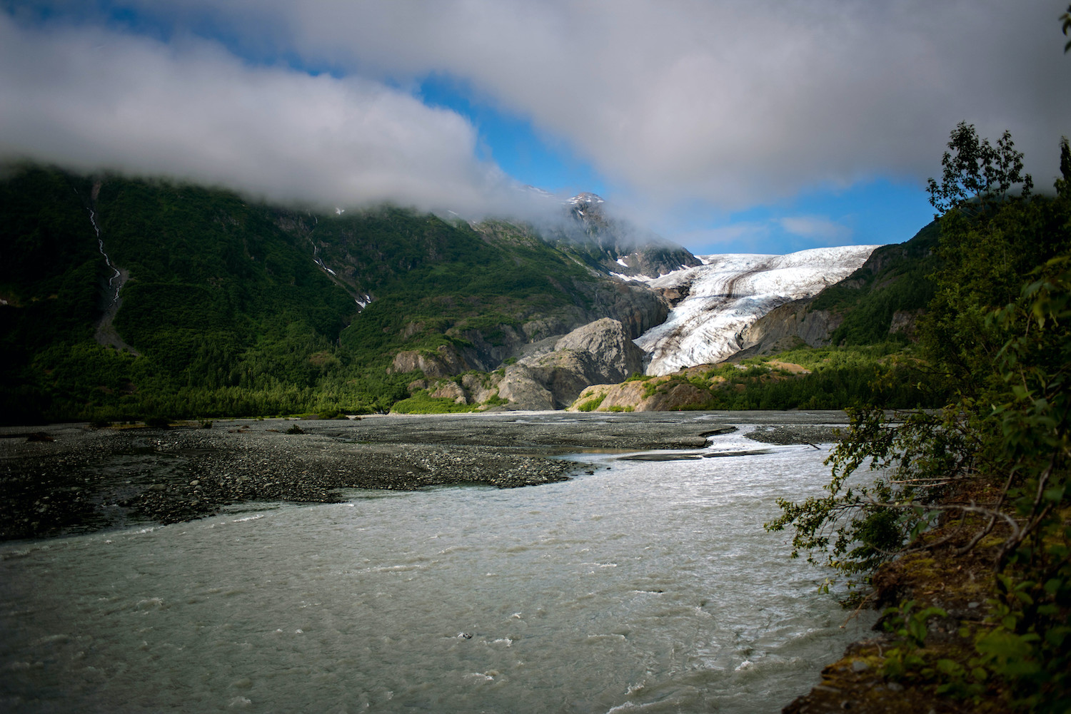 Exit Glacier view from across the outwash plain from the "Glacier View Trail"/NPS
