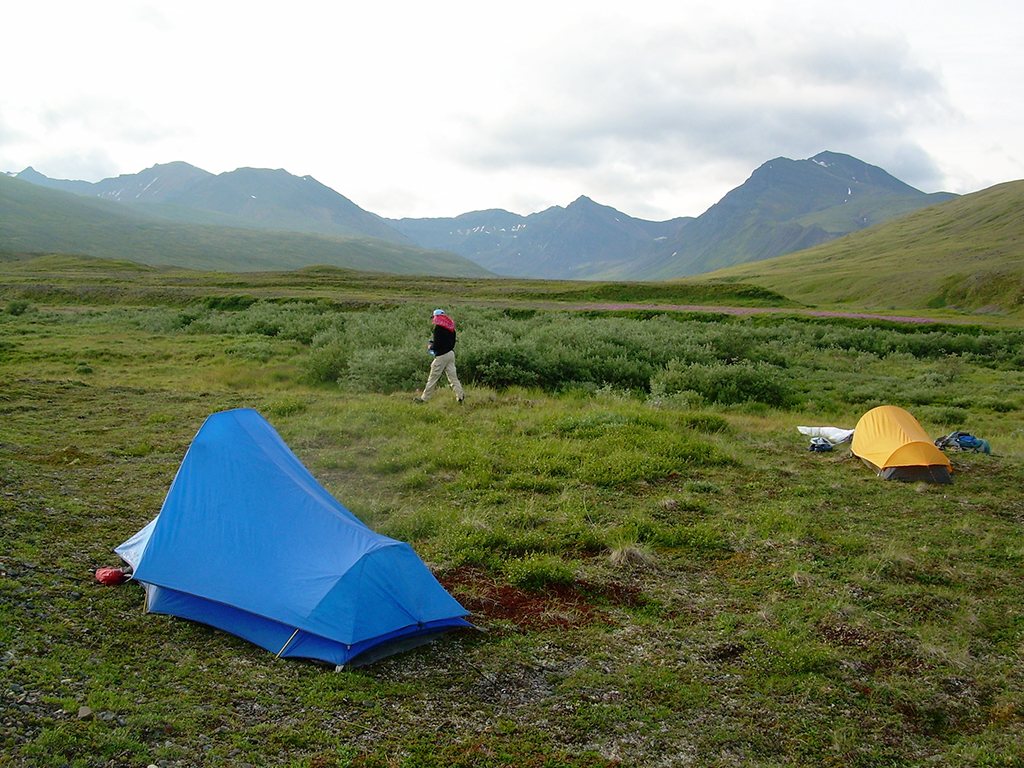 Camping along the Telaquana route at Lake Clark National Park and Preserve / NPS - Emily Kizzia Camping along the Telaquana route at Lake Clark National Park and Preserve / NPS - Emily Kizzia
