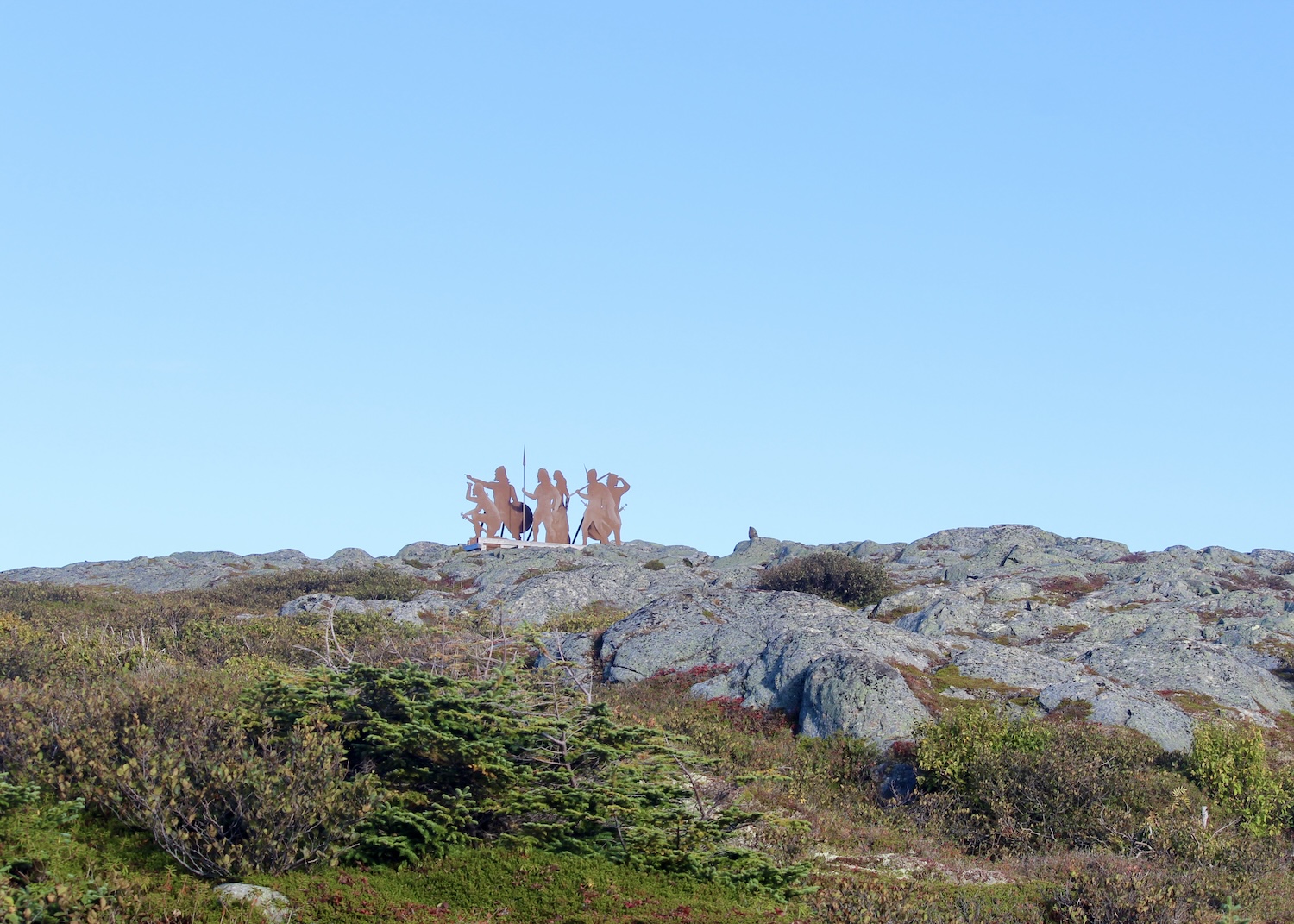 As you walk towards the L'Anse aux Meadows National Historic Site visitor center, look up on the hill at these weathered steel f