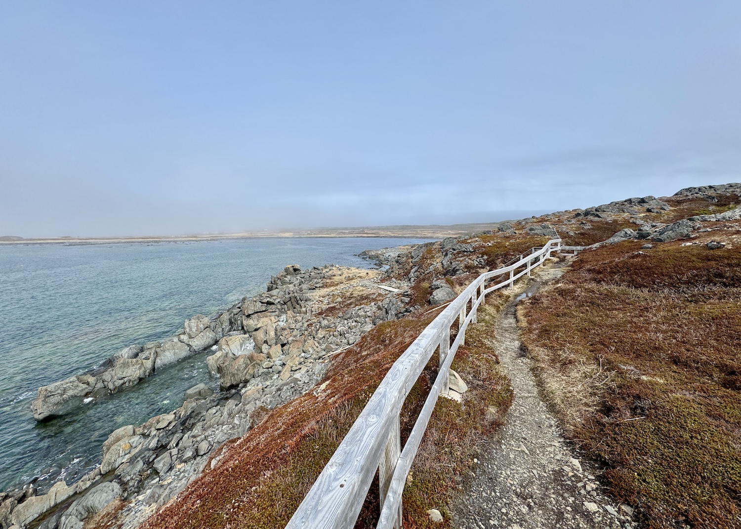 When Birchy Nuddick Trail hugs the Atlantic coast, a few protective railing are in order.