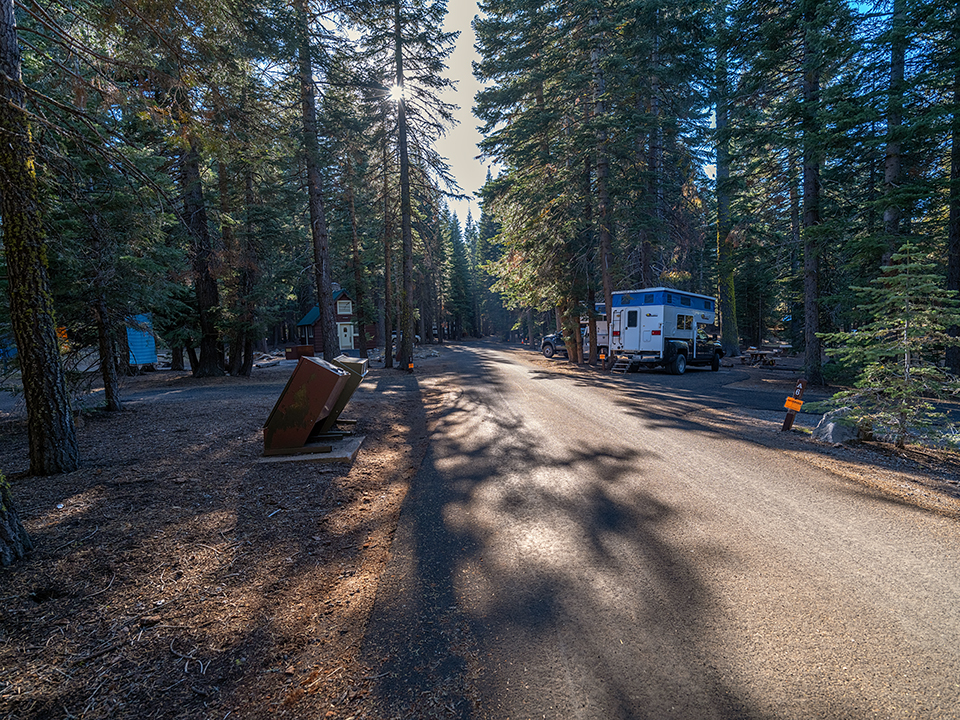 A view into the Manzanita Lake Campground, Lassen Volcanic National Park / Rebecca Latson A view into the Manzanita Lake Campground, Lassen Volcanic National Park / Rebecca Latson
