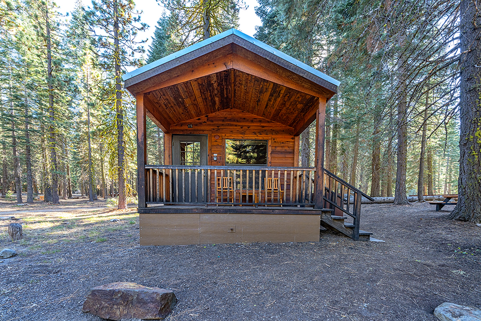 The author's home away from home: Manzanita Camping Cabin 15, Lassen Volcanic National Park / Rebecca Latson The author's home away from home: Manzanita Camping Cabin 15, Lassen Volcanic National Park / Rebecca Latson