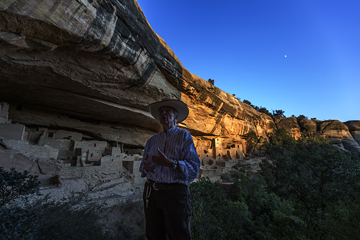 The guide on the Cliff Palace Twilight Tour, Mesa Verde National Park / Rebecca Latson