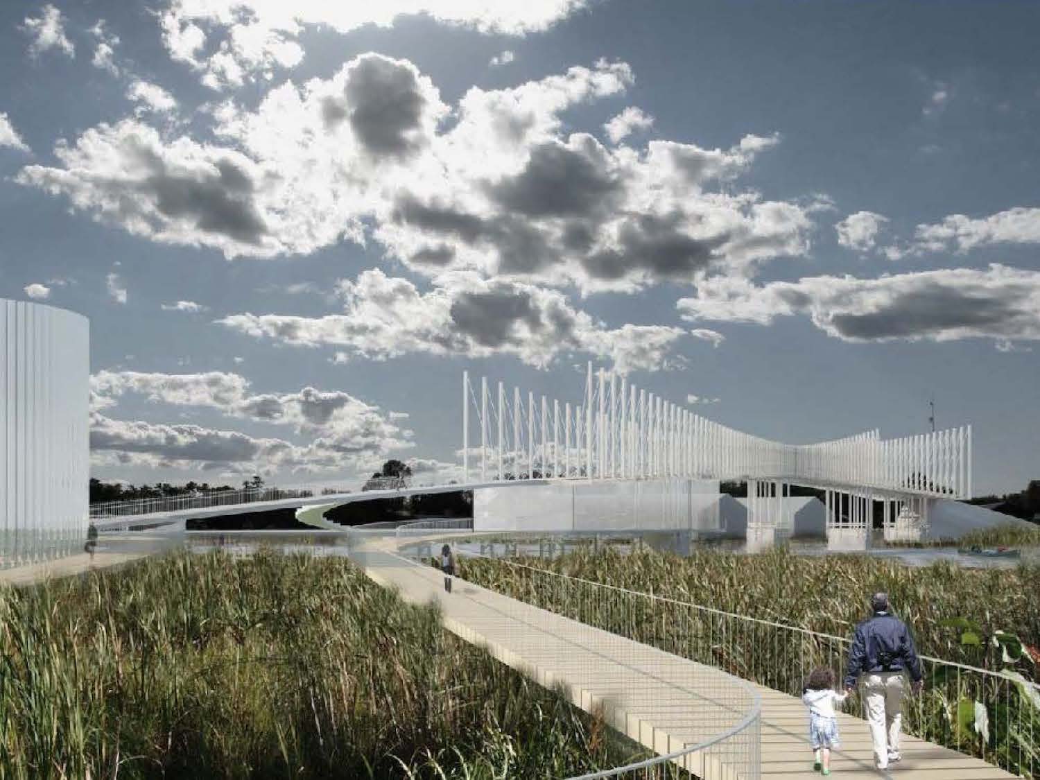 The design concept for the new Atherley Narrows pedestrian bridge. The design concept for the new Atherley Narrows pedestrian bridge.