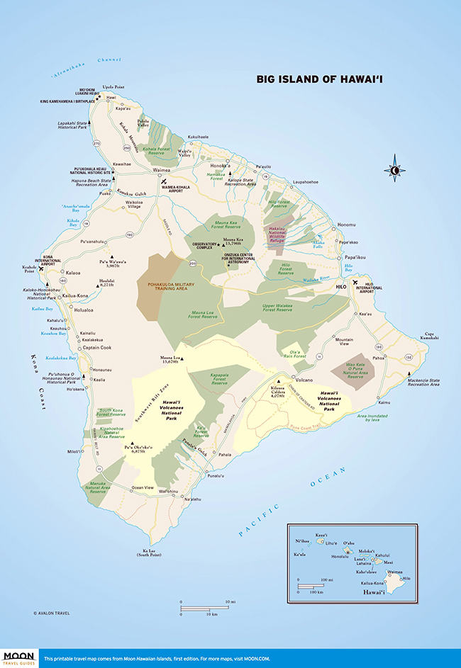 Map of the Big Island of Hawai'i / Moon Travel Guides Map of the Big Island of Hawai'i / Moon Travel Guides